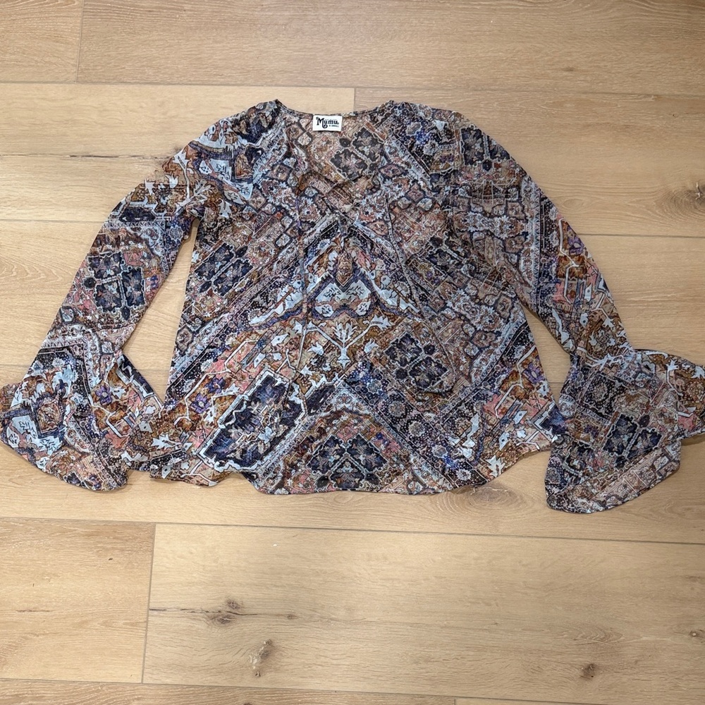Show Me Your Mumu Boho Bell Sleeve Top